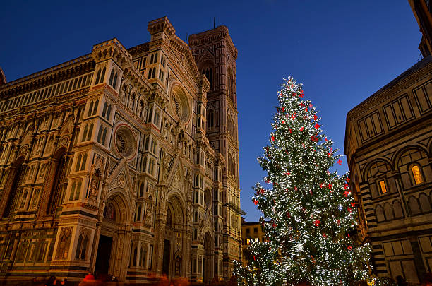 Christmas in Florence Cathedral of Santa Maria del Fiore, Florence, Christmas duomo santa maria del fiore stock pictures, royalty-free photos & images
