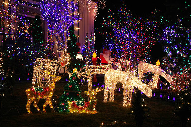 Christmas lights stock photo