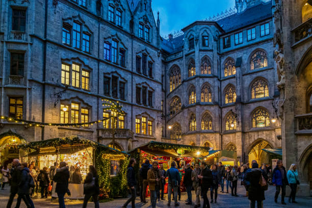 Christmas market in Munich, Bavaria, Germany stock photo