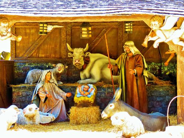 Christmas Nativity Scene. stock photo