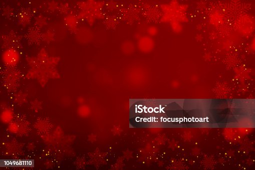 istock Christmas Snowflakes On Red Background 1049681110