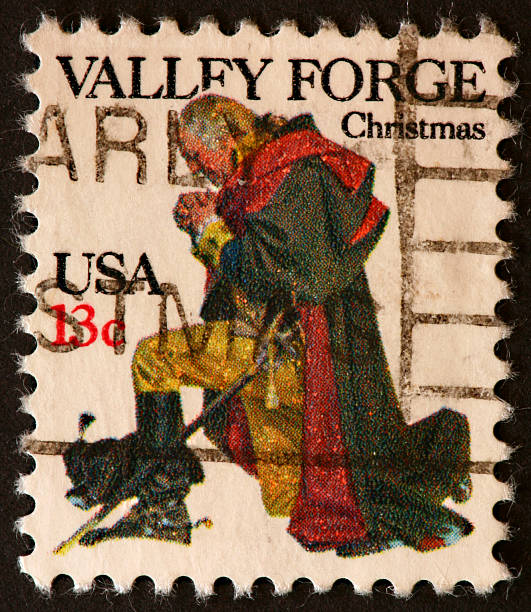 Christmas stamp stock photo