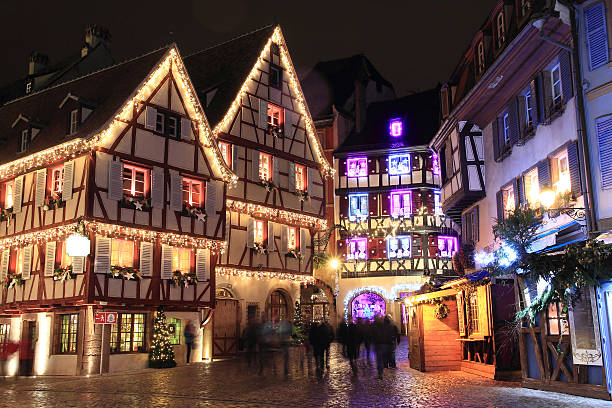Christmas time in Alsace Christmas in Alsace in the city of Colmar colmar stock pictures, royalty-free photos & images
