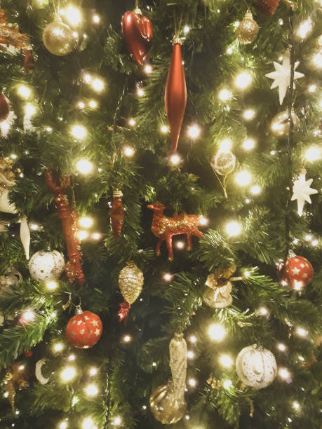 Christmas Tree Decoration Close Up stock photo