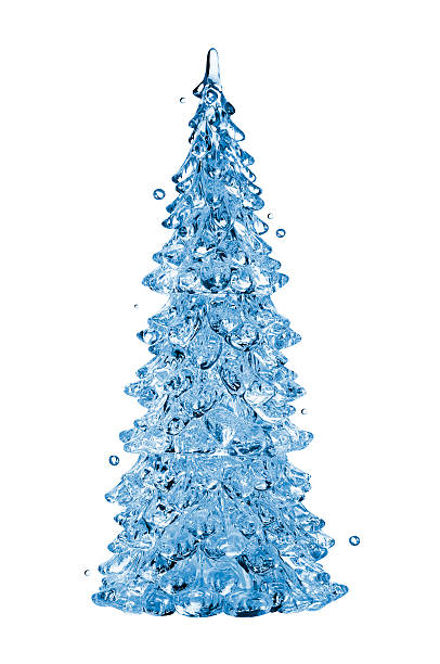 Christmas water tree isolated on white stock photo