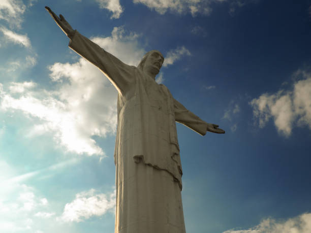 Christo Rey statue in Cali Colombia stock photo