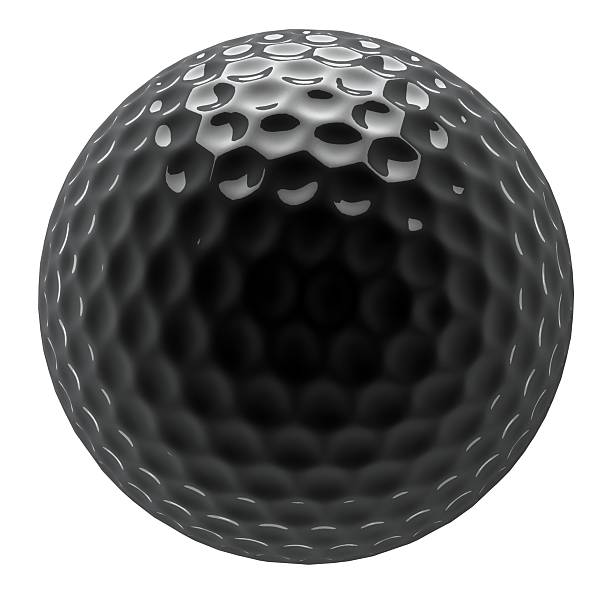 chrome golf ball stock photo