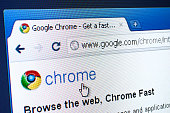 istock Chrome webpage on the browser 458635707