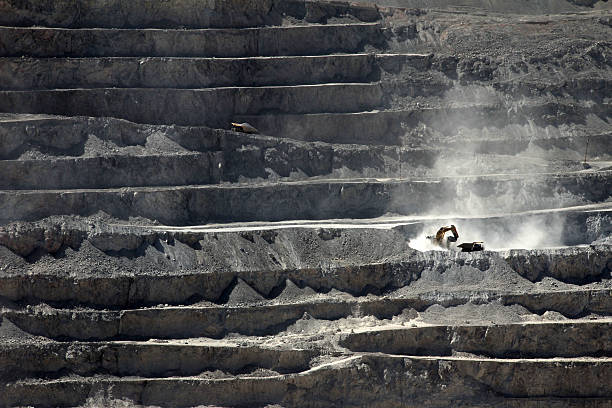 Chuquicamata, world's biggest open pit copper mine, Chile stock photo