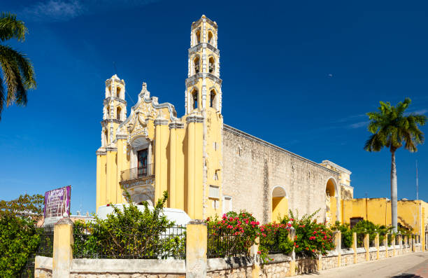 Church Of Saint John The Baptist In Merida, Mexico. stock photo