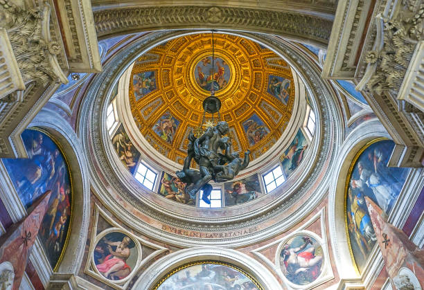 Church of Santa Maria del Popolo Church in Rome, Italy stock photo