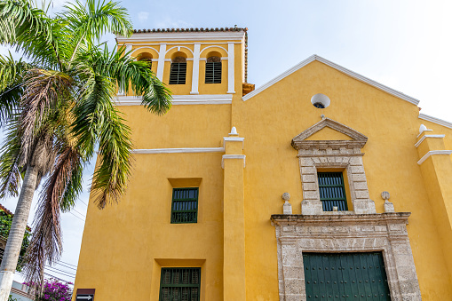 Church of the Holy Trinity in the Getsemani neighborhood of Cartagena, Colombia.