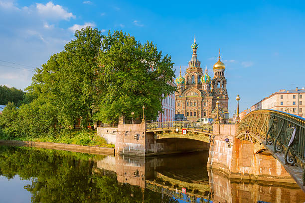 Church of the Resurrection (Savior on Spilled Blood). St. Petersburg stock photo