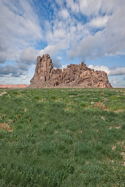 Church Rock Church Rock is one of many interesting diatreme rock formations in the Monument Valley area. This volcanic pipe was formed when magma rose through a crack in the Earth's crust and made contact with a shallow body of ground water. This formation is located in Navajo County just east of Kayenta, Arizona, USA. jeff goulden church stock pictures, royalty-free photos & images