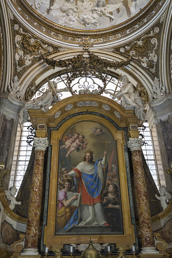 教会の聖アグネス (サンタ Agnese) Agone で。フランチェスコ ・ ボッロミーニ教会。17 th 世紀ローマのバロック様式の教会。2017 年 6 月イタリア - ストックフォト・写真素材...