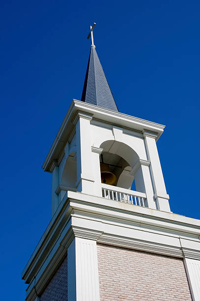church steeple stock photo