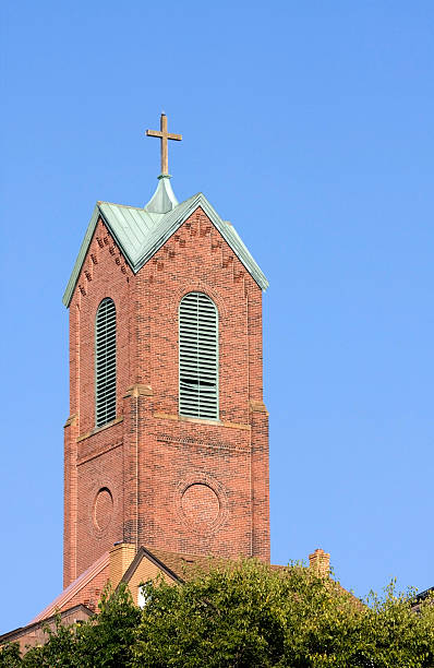 Church tower stock photo