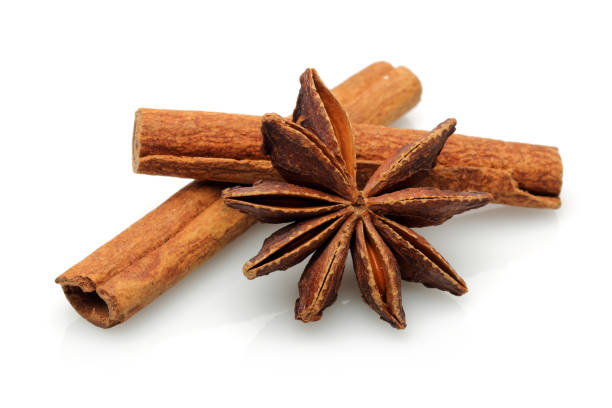 Cinnamon sticks and star anise isolated on white background Cinnamon sticks and star anise isolated on white background anise stock pictures, royalty-free photos & images