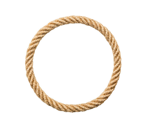 Circle rope frame Circle rope frame -Endless rope loop isolated on white, including clipping path rope stock pictures, royalty-free photos & images