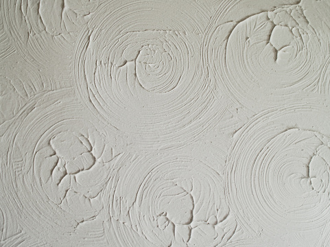 Circular Pattern Textured Ceiling Decor Stock Photo
