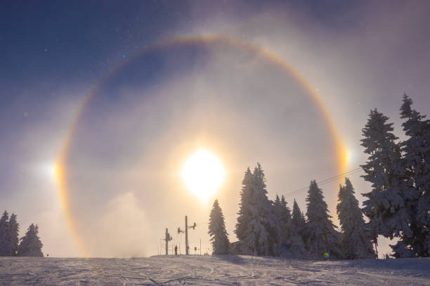 Circular rainbow stock photo