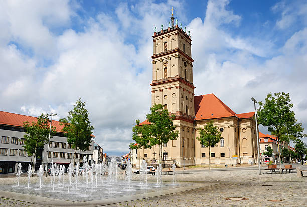 City church in Neustrelitz, Germany stock photo