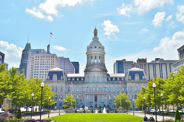 city hall baltimore maryland baltimore maryland stock pictures, royalty-free photos & images