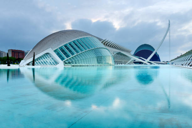 City of Arts and Sciences, Valencia, Spain, Europe Wide angle view of the City of Arts and Sciences, Valencia, Spain, Europe comunidad autonoma de valencia stock pictures, royalty-free photos & images