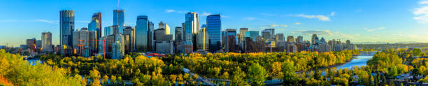 City of Calgary in Alberta Canada Downtown district in Edmonton, Canada calgary stock pictures, royalty-free photos & images