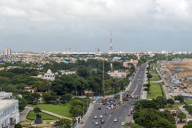 City of Chennai - Aerial View stock photo