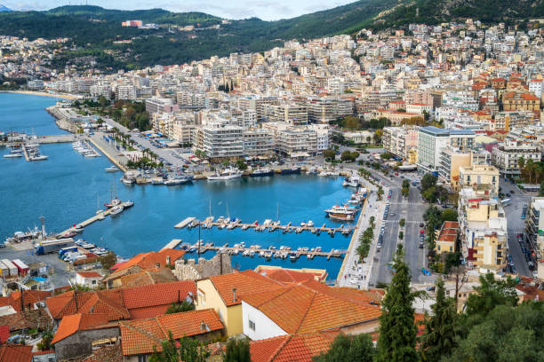 City of Kavala, Greece stock photo