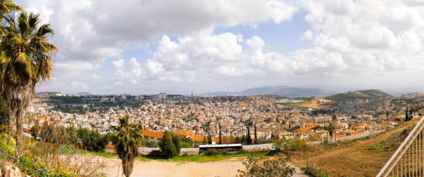 City of Nazareth in Israel. stock photo