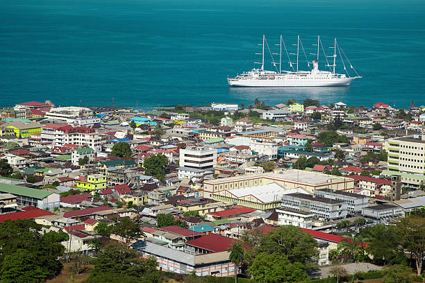 City of Roseau, Dominica, Caribbean, Travel Destination stock photo