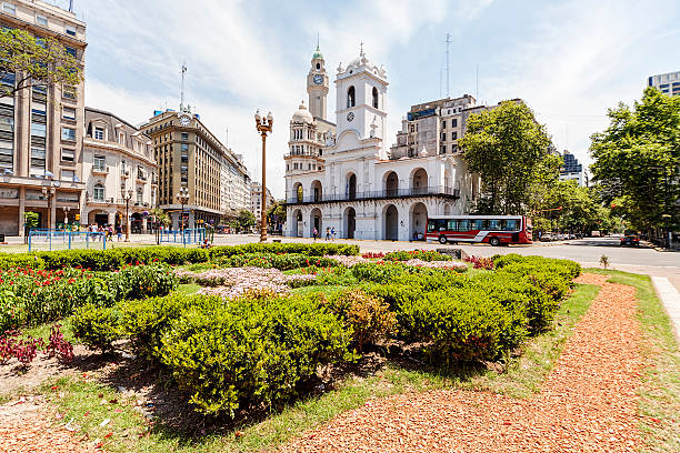 city square of buenos aires - argentina palacio do govern imagens e fotografias de stock
