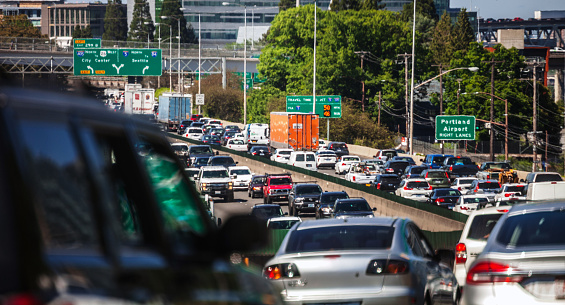 City traffic.
Portland, Oregon, USA.