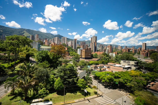 City view of beautiful Medellin Colombia City view of beautiful Medellin Colombia colombia stock pictures, royalty-free photos & images