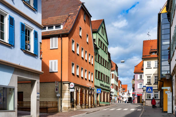 Cityscape of Rottenburg am Neckar Rottenburg am Neckar, Germany, 16/03/2019: Rottenburg, the picturesque bishop's town on the Neckar, lies attractively between the Swabian Alb and the Black Forest. rottenburg am neckar stock pictures, royalty-free photos & images