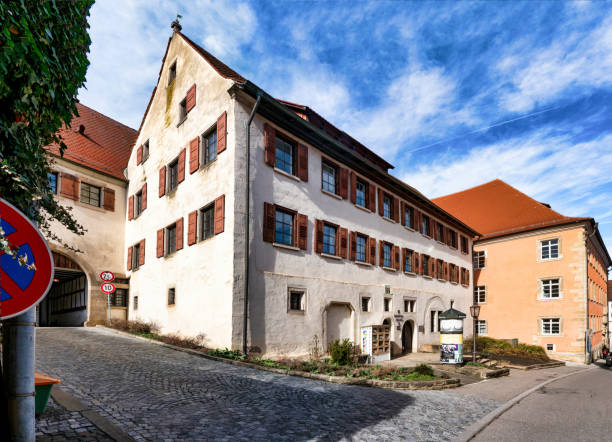 Cityscape, Old World, Wernauer Hof, Rottenburg am Neckar, Tübingen Rottenburg am Neckar, Germany, 03/16/2019: The Wernauer Hof, today called Old World (Alte Welt), was the only building in the area that survived the great fire in 1644. rottenburg am neckar stock pictures, royalty-free photos & images