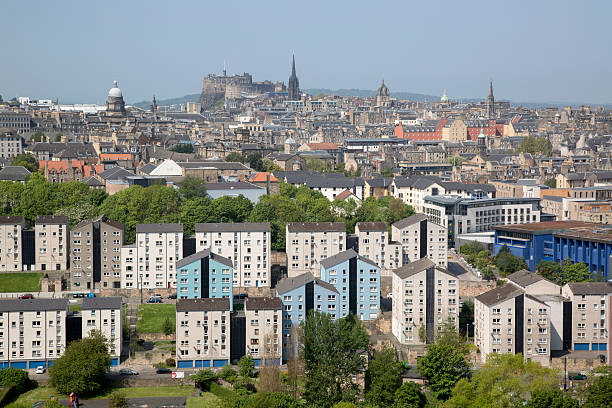 Cityscape View of Edinburgh stock photo