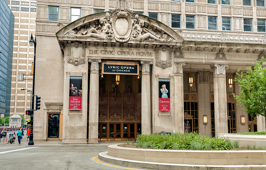 Civic Opera House in Chicago, today it is the permanent home of the Lyric Opera of Chicago, USA
