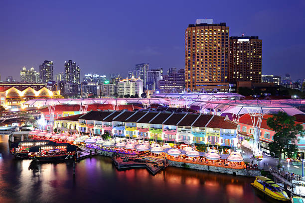 Clarke Quay in Singapore stock photo