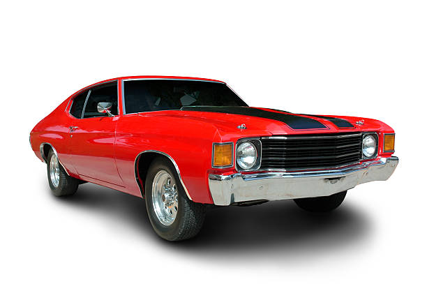 Classic 1971 Chevelle Muscle Car A classic 1971 Chevelle.  Vehicle has clipping path, excluding shadow.   20th century stock pictures, royalty-free photos & images