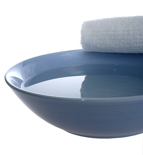 classic blue aromatherapy bowl stock photo