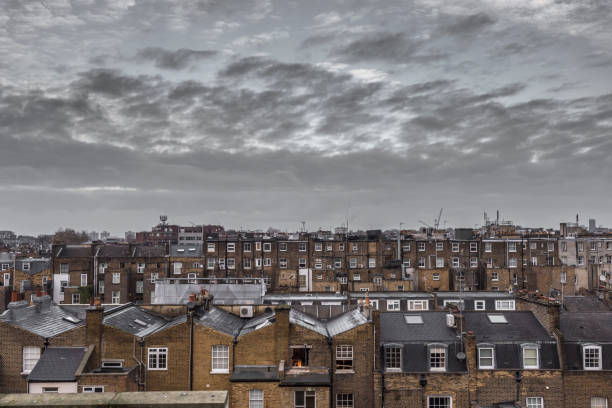 Classic rooftops in London stock photo