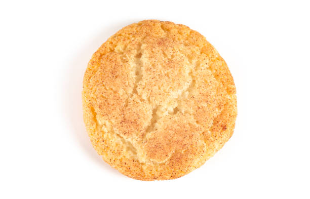 Classic Snickerdoodle Cookies Isolated on a White Background stock photo