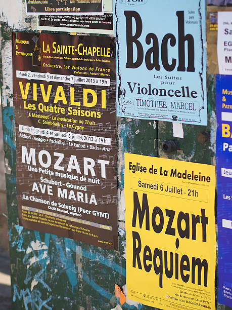 Classical Music Posters stock photo