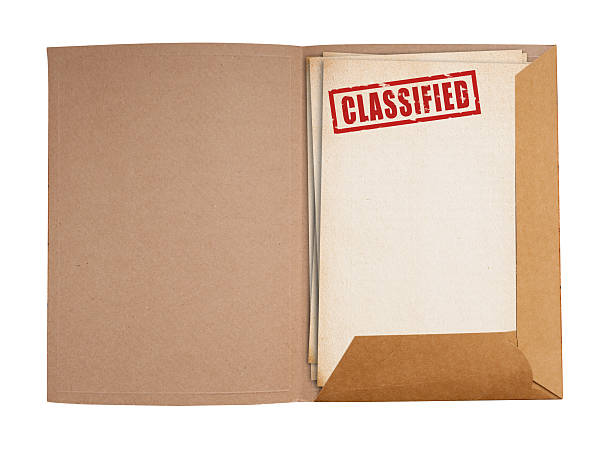 Classified folder isolated. stock photo