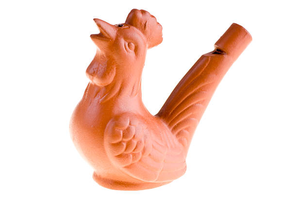 Clay whistle cock stock photo