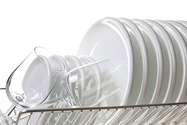 Clean dishes stock photo