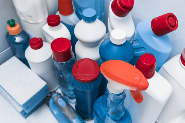 cleaning products. detergents. stock photo